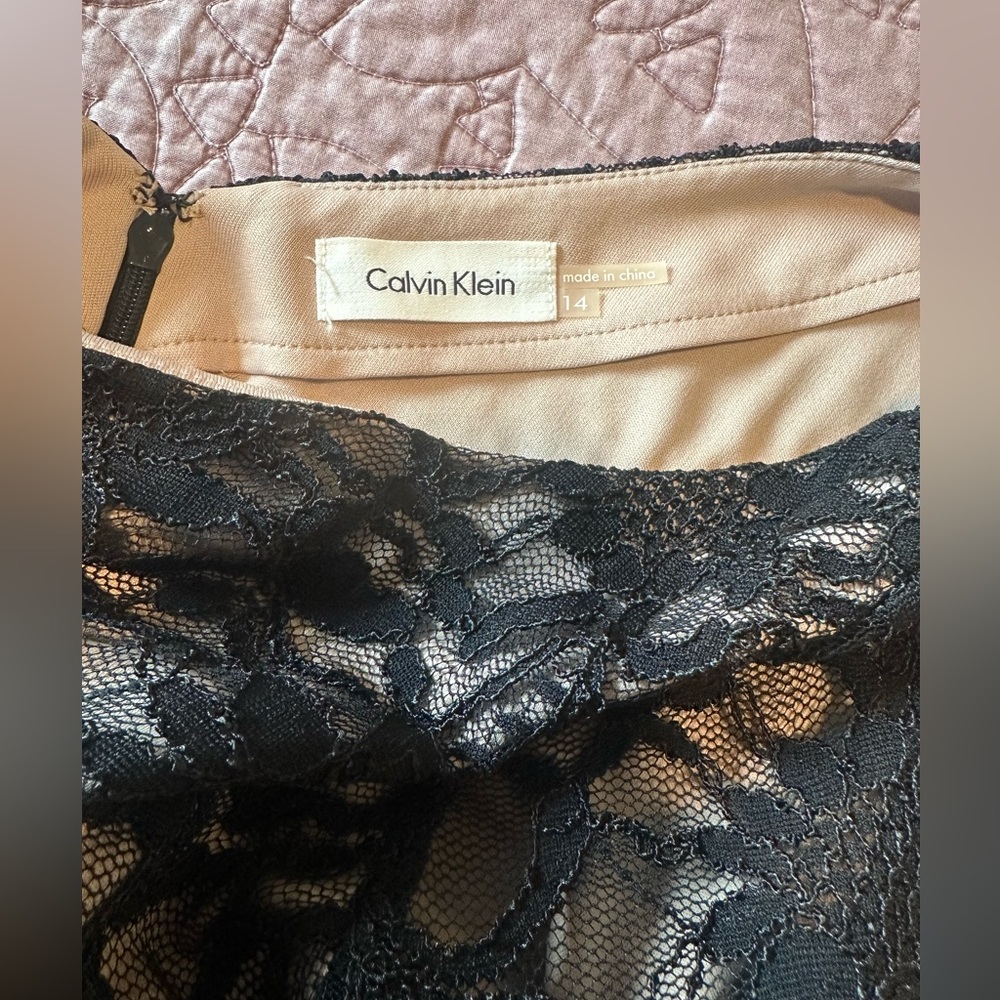 Calvin Klein Elegant Black Lace Dress - 14 - Picture 11 of 11